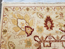 Vintage Oushak Area Rug, Hand-Knotted, Wool, Cream Beige Maroon, 10x15 Rug, 10x14 Rug, Large Oriental Carpet