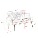 BLACK 2 SEATER SOFA