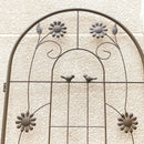 2 Pack Metal Garden Trellis 71' x 19.7' Rustproof Trellis for Climbing Plants Outdoor Flower Support Brown