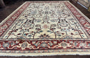 Peshawar Rug 10x14, Beige and Rust Red, Large Pak Persian Rug, Pakistani Rug