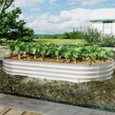 Heavy Duty Galvanized Raised Garden Bed Kit for Vegetables, Flowers & Herbs, Rust-Resistant, Easy Assembly, 8x4x1ft, Silver