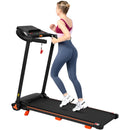 Treadmills for Home, 2.5HP Quiet Folding Treadmill with Heart Rate Sensor,  300lbs Weight Capacity, 7.5MPH, Incline Treadmill With USB Charge Station For Android & Bluetooth Speaker, 6 Shock-Absorbing