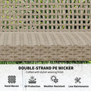 Spacious Wicker Outdoor Couch for Three Comfortable Seats