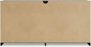 Black Contemporary Six Drawer Dresser Ball Bearing Slides