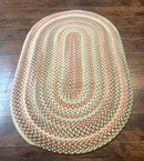 Braided American Oval Rug 3x5, Multicolor, Hand Braided