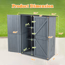 Outdoor Storage Cabinet 55.1'L X 29.1'W X 68.9'H, Garden Shed Tool Shed with Metal Frame Structure for Backyard Garden Patio Lawn (Blue Gray)