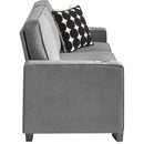 83.86'Snowfleece Fabric sofa,Modern Compressed Couch,3-Seater Sofa, Furniture for Living Room,Bedroom,office ,Gray