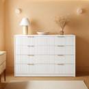 White Solid Maple Dresser Anti Tip LargeCapacityDrawers