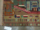 3' X 5' New Vintage Handmade Afghan Balouch Tribal Wool Pictorial Rug