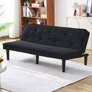 Stylish Corduroy Sofa Bed with Convertible Design in Black, Beige, Pink - 66-Inch