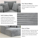Oversized Chaise Lounge With Deepseat Corduroy Upholstery