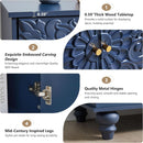 Midnight Blue Luxury Accent Sideboard With 2 Doors