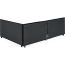 Full Size Upholstered Tufted Bed Frame with Two Drawers, Sofa Bed Frame with Comfortable Backrest and Armrests, Velvet, Black(79.5''x58''x25'')