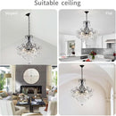 Black Crystal Chandelier 10 Light Pendant Ceiling Fixture
