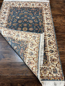 Sino Persian Rug 4x6, Very Fine Oriental Carpet, Handmade Rug 4 x 6, Floral Allover Vintage Traditional Wool & Silk Highlights, 200 KPSI