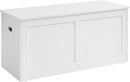 Cloud White Oversized Entryway Storage Bench Hinges
