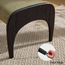51 Inches Wide Linen Textured Emerald Ottoman Bench