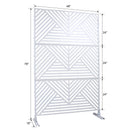 Outdoor & Indoor Privacy Screen Metal Privacy Screen 76' H×48' W, Freestanding Decorative Privacy Screen for Deck Balcony Patio, Privacy Fence Panels White