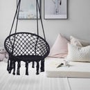 Macrame Hanging Hammock Chair, Rope Swing For Indoor And Outdoor Use