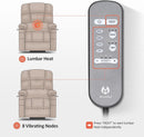 Dark Brown Lift Recliner With Massage For Elderly People