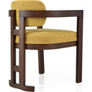 Indoor Upholstered Wood Dining Chair(Set of 2),Yellow+Walnut