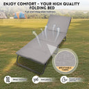 Folding Camping Cot for Adults,  5-Angle Adjustable Camping Cot Heavy Duty Outdoor Bed with Carry Bag,1200 D Layer Oxford Travel Camp Cots