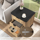 Multi-Functional Three-Drawer MDF Nightstand, Perfect for Storing Items of Different Heights, A Perfect Combination of Nature and Fashion, With Product Dimensions of 19*15.7*17.5 inches