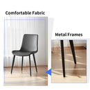 Dining Table with Sintered Stone Tabletop and Metal Legs, 70' Rectangular Modern Kitchen & Dining Room Table With 6 Dining Chairs