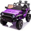 24V Two-Seater Kids Ride On Truck Car W/Parents Control,200wx2,Seat width 20.28in,Four-wheel Suspension,LED Lights,Music,MP3,Bluetooth,Two independent seat belts,Suitable for off-road For Kids Aged 3+