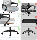Ergonomic Mesh Office Chair With Lumbar Support Grey