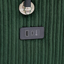 Modern Style Single Sofa Couch with Storage, USB Ports, Cup Holders, Green Corduroy