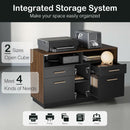 71 Inches Electric Standing Desk Lockable Cabinets