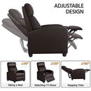 Set Of 2 PU Leather Padded Recliner Chairs For Living Room