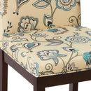 Dakota Upholstered Parsons Chair Avignon Sky Espresso Legs