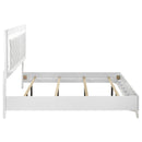 Cassia Eastern King LED Panel Bed White High Gloss