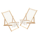Natural Bamboo Weaving Chair Set with Handwoven Rope for Patio and Living Spaces
