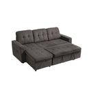 Upholstered Sleeper Sofa, L Shaped Sectional Couch with Reversible Storage, Convertible Corner Lounge Couches w/Pull Out Sofa bed for Living Room, Apartment,