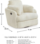 White Modern Swivel Glider Recliner With Hidden Storage