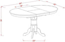 Oval Solid Wood Dining Table With Butterfly Leaf Espresso
