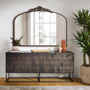 Bronze Vintage Baroque Mirror 40 By 30 Inch Arch Wall Mount