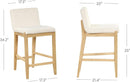 Gracie Modern Counter Height Bar Stool Cream Boucle