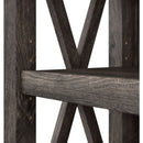 Bush Furniture Tall 5 Shelf Bookcase Dark Gray Hickory