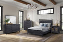 Glass Door Nightstand - Black