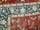 4' X 6' Vintage Handmade Pakistani Rug Highly Detailed Red