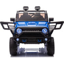 24V Two-Seater Kids Ride On Truck Car W/Parents Control,200wx2,Seat width 20.28in,Four-wheel Suspension,LED Lights,Music,MP3,Bluetooth,Two independent seat belts,Suitable for off-road For Kids Aged 3+