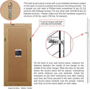 Modern Squared Corner Rectangle Wood Wall Mirror 24 x 54