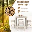 Bar Table Set Square Ultrasoft Cushioned Stools Space Saving