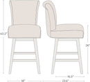 26 Inch Counter Height Swivel Bar Stools Set