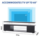 TV Stand for 65 Inch TV LED Gaming Entertainment Center Media Storage Console Table with Large Side Cabinet for Living Room(Black)