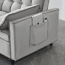 Sofa Bed With Pockets, 3 In 1 Convertible For Living Room